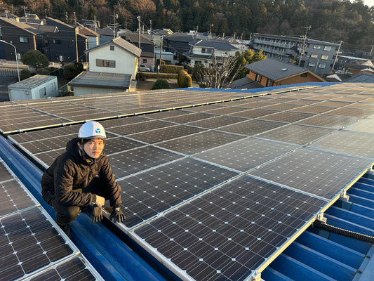 【施工事例】啓和運輸 瑞穂物流センター様にて太陽光パネルの施工